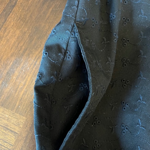 Woman's Studio Works Black Eyelet Cotton Line Button Up Jacket, Size 2X - Picture 7 of 13